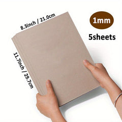 5 Sheets Grey Hard Cardboard for DIY Painting Album Cover 8.3x11.7