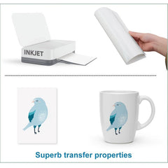 10 Sheets Inkjet Waterslide Decal Transfer Paper Clear DIY