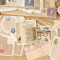100 Sheets Vintage Scrapbook Paper Scenery & Frame Paper
