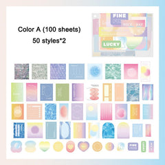 100 Sheets Vintage Scrapbook Paper Scenery & Frame Paper