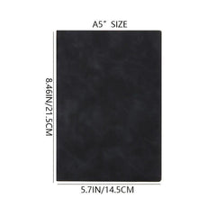 Vintage Faux Leather Notebook, 100 Sheets, 200 Pages