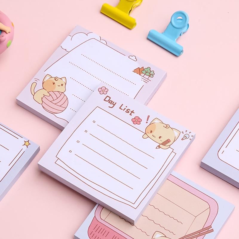 Sticky Cat Style Note Paper 80 Sheets 3.14inch