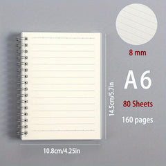 Coil Minimalist Student Notebook Blank Grid Spiral Work Notebook B5