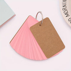 50pcs Multicolor Blank Paper Card Memo Book with Ring
