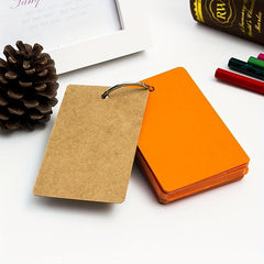 50pcs Multicolor Blank Paper Card Memo Book with Ring