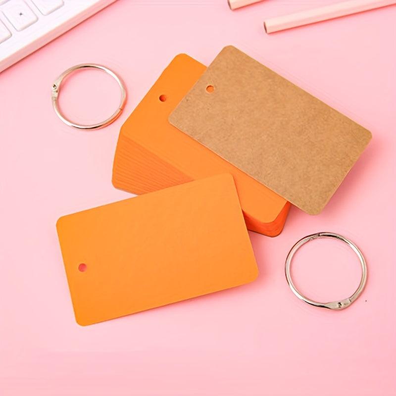 50pcs Multicolor Blank Paper Card Memo Book with Ring
