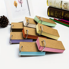 50pcs Multicolor Blank Paper Card Memo Book with Ring