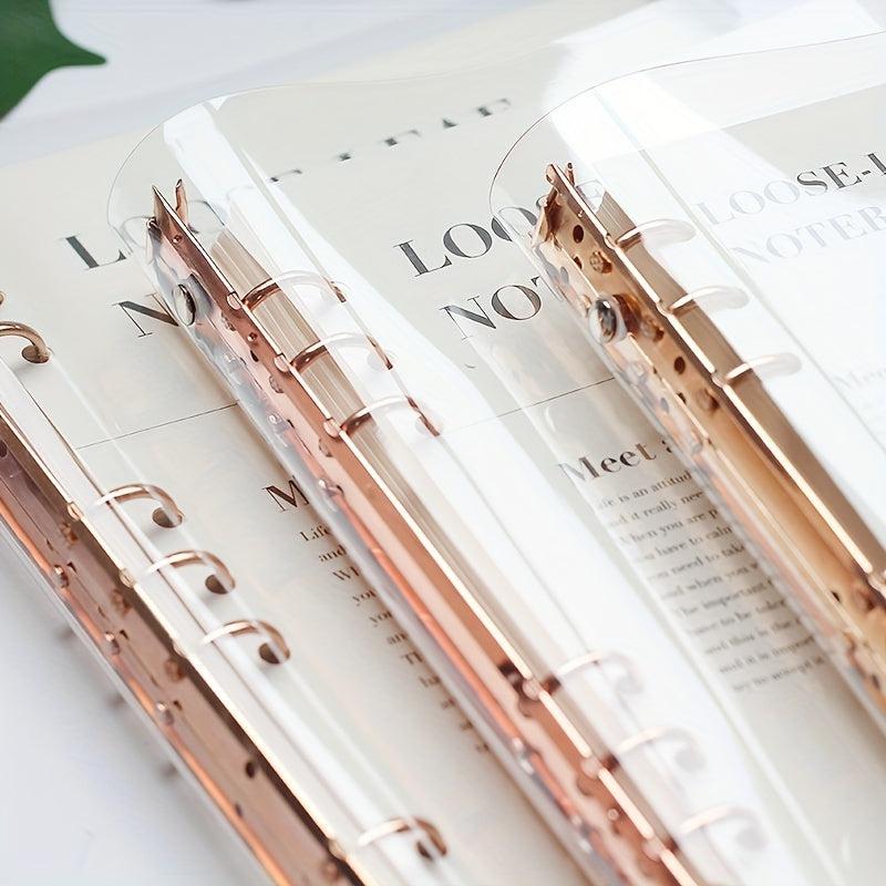 1PC PVC Transparent Loose leaf Notebook 90 Sheets