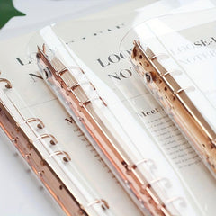 1PC PVC Transparent Loose leaf Notebook 90 Sheets