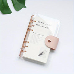 1PC PVC Transparent Loose leaf Notebook 90 Sheets