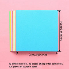100sheets Colorful Origami Paper Cutting Paper Copy Paper Creative DIY Solid Pap