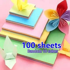100sheets Colorful Origami Paper Cutting Paper Copy Paper Creative DIY Solid Pap
