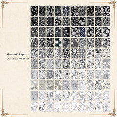 100 Sheets Retro Floral Plants Paper for Scrapbooking DIY Journaling