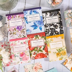 100 Sheets Retro Floral Plants Paper for Scrapbooking DIY Journaling