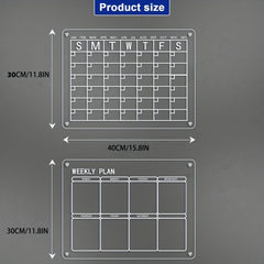 Acrylic Magnetic Fridge Calendar Set