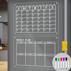 Acrylic Magnetic Fridge Calendar Set