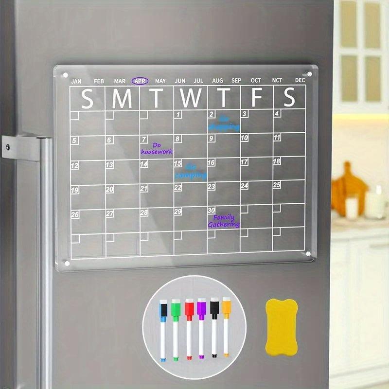 Acrylic Magnetic Fridge Calendar Set