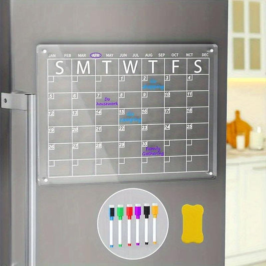 Acrylic Magnetic Fridge Calendar Set