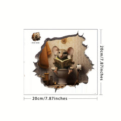 3D Mouse Wall Sticker PVC Waterproof Self adhesive Sticker