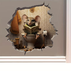 3D Mouse Wall Sticker PVC Waterproof Self adhesive Sticker