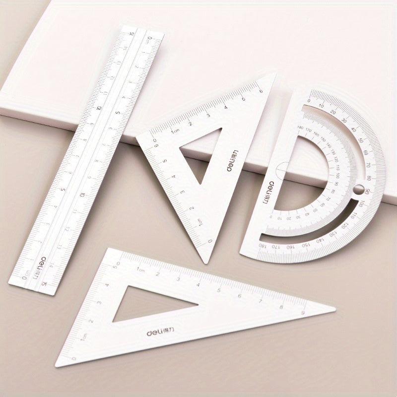 Aluminum Alloy Drafting Set Triangular Ruler Protractor