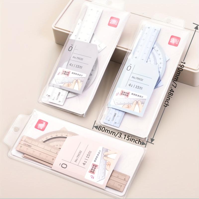 Aluminum Alloy Drafting Set Triangular Ruler Protractor