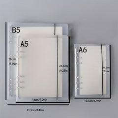 PP Frosted Translucent Binder A5 B5 A6 6-Hole Loose Leaf Book Case