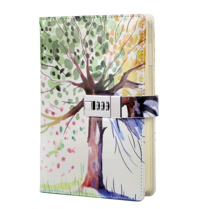Lockable Journal A5 Diary Women Students Faux Leather Notebook