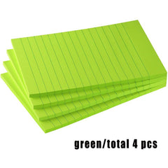 6pcs 4x6 Lined Sticky Notes Pad 50 Sheets Large Colorful Self Adhesive Bulk Pack