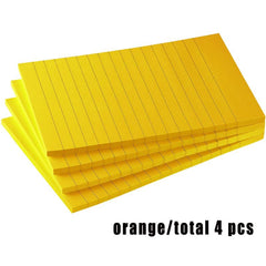 6pcs 4x6 Lined Sticky Notes Pad 50 Sheets Large Colorful Self Adhesive Bulk Pack