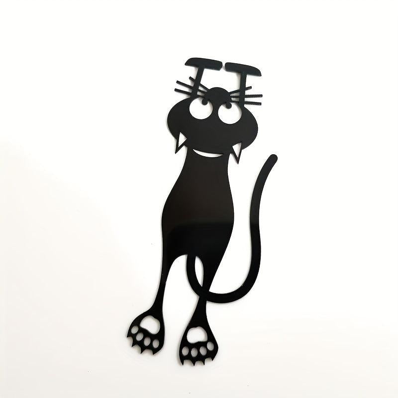 Hollow Out Little Cat Bookmark Acrylic Bookmark Creative Cat Label