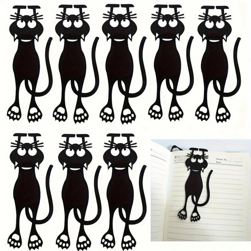 Hollow Out Little Cat Bookmark Acrylic Bookmark Creative Cat Label