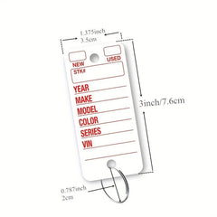 Poly Tag Key Tags With Ring 100 Key Tag Count