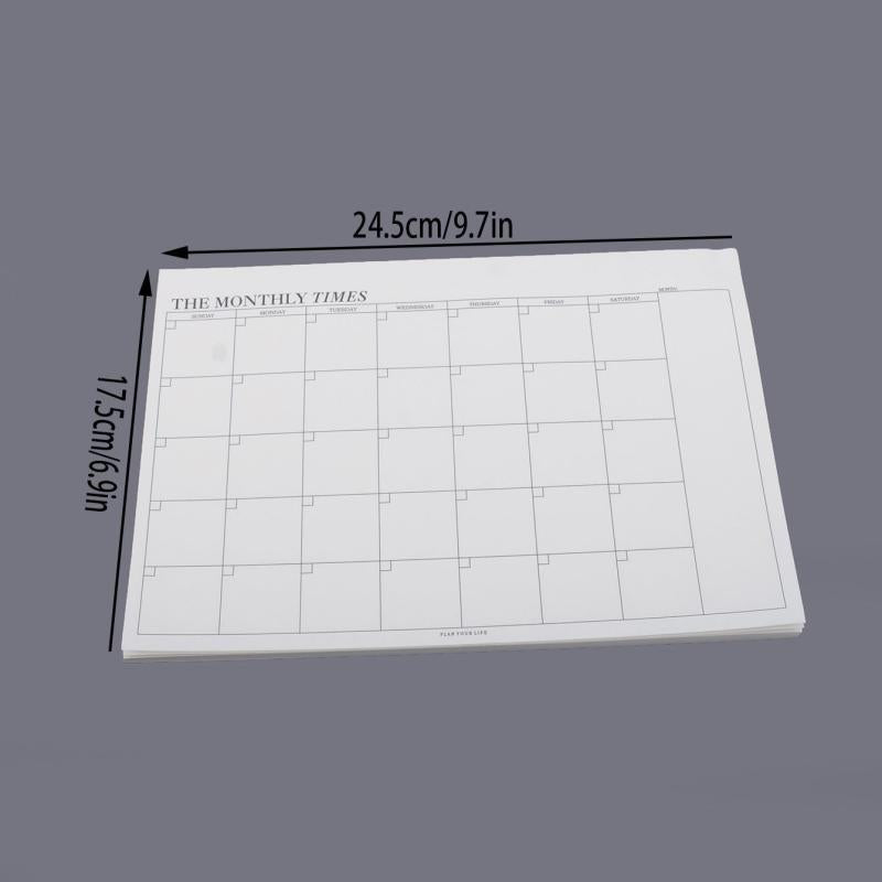 60 Sheets Minimalist Rippable Notepad Weekly & Monthly Planner
