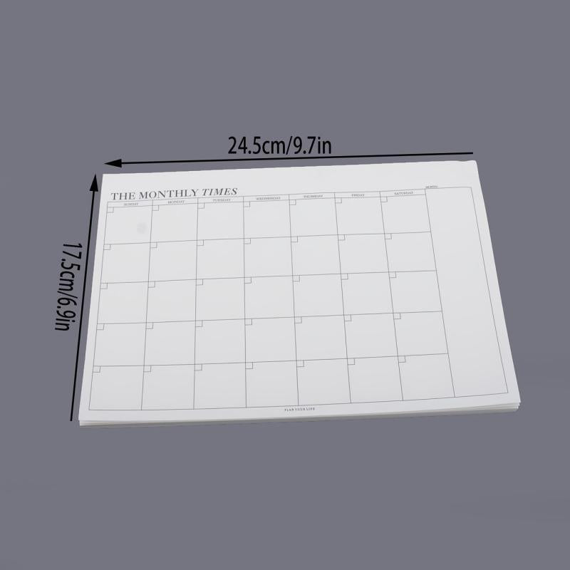 60 Sheets Minimalist Rippable Notepad Weekly & Monthly Planner