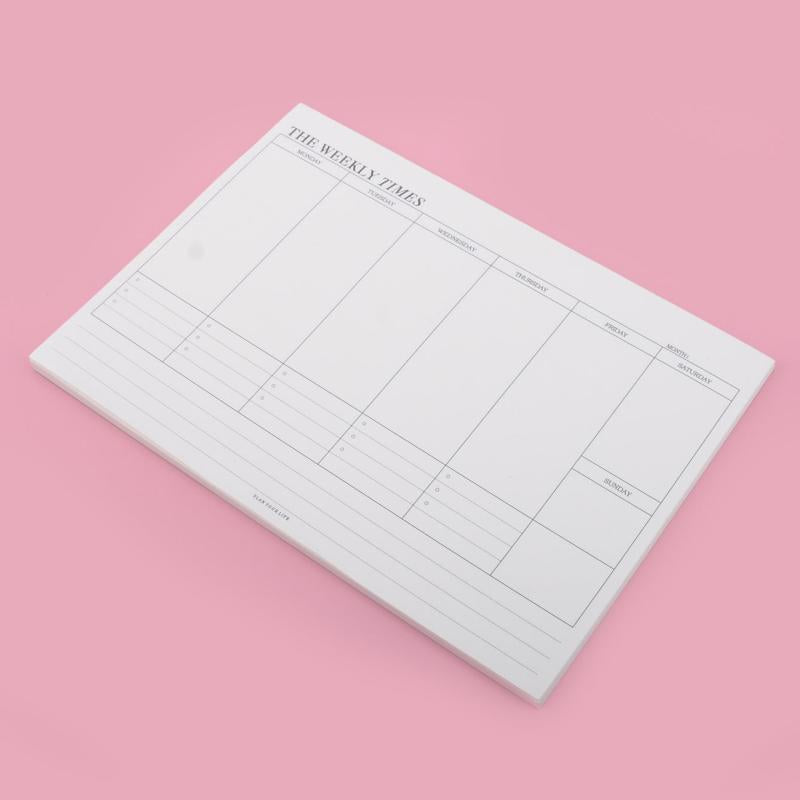 60 Sheets Minimalist Rippable Notepad Weekly & Monthly Planner