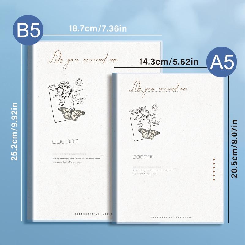 B5 Waterproof Soft Surface PP Glue Cover Notebook