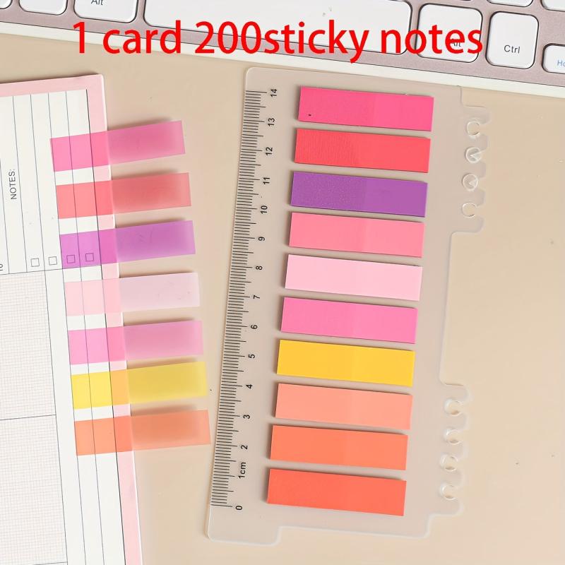 200 Sheets PET Sticky Notes Index Stickers Note Stickers Label Paper Office