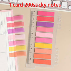 200 Sheets PET Sticky Notes Index Stickers Note Stickers Label Paper Office
