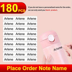 150pcs Personalized Waterproof Name Sticker Transparent Label