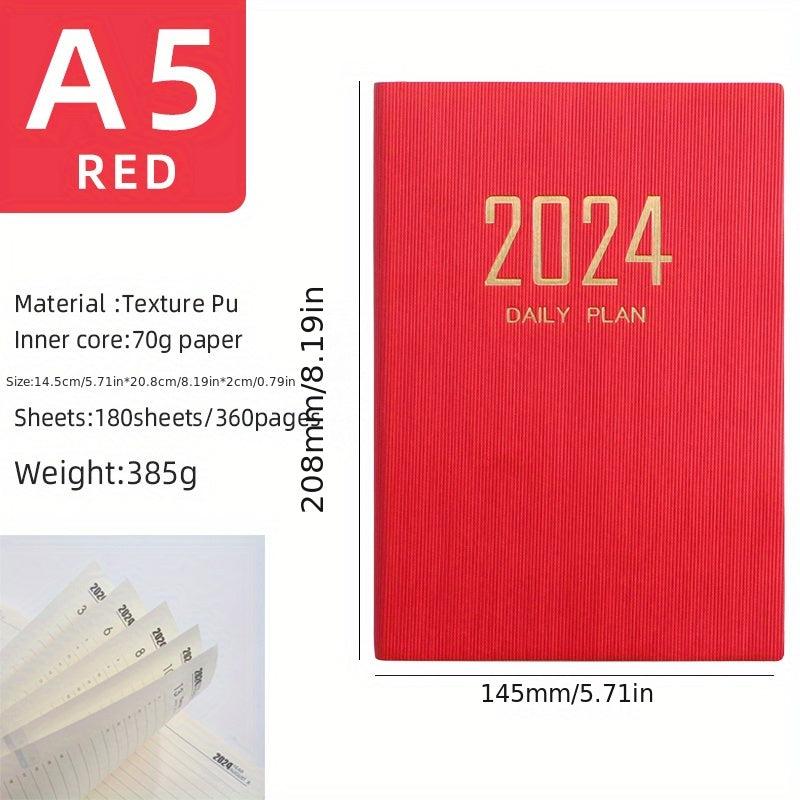 A5 Daily Planner Notebook 365 Days English Calendar