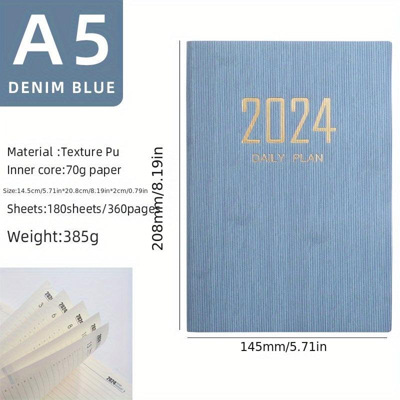 A5 Daily Planner Notebook 365 Days English Calendar