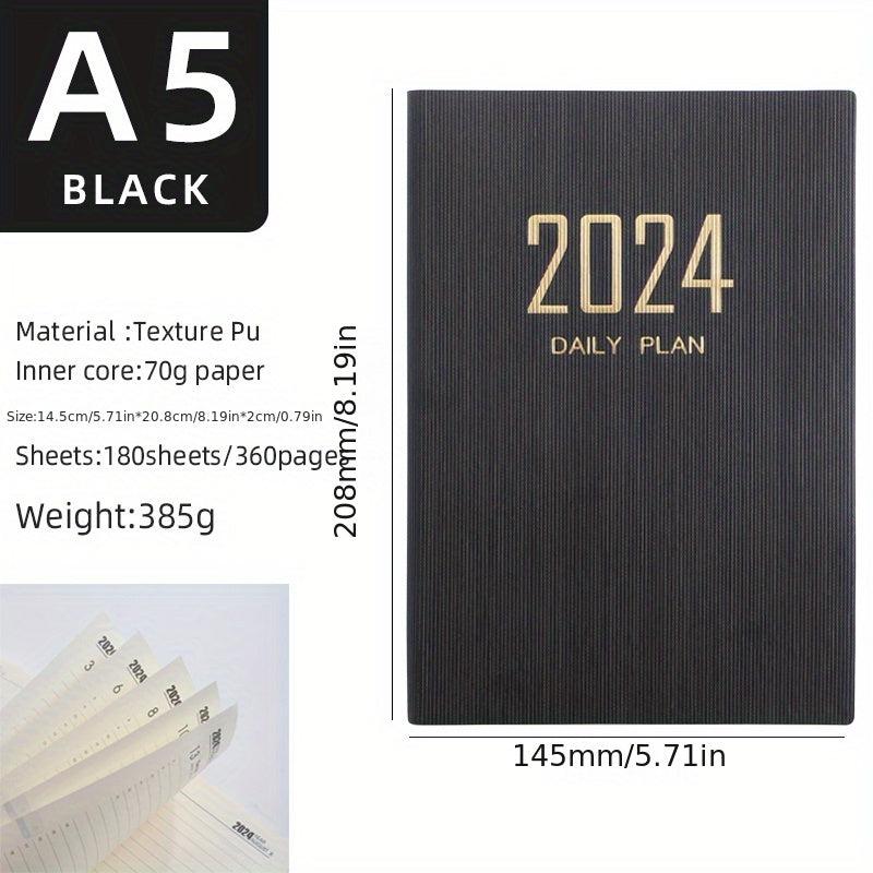 A5 Daily Planner Notebook 365 Days English Calendar