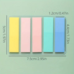 100pcs Transparent Sticky Notes Colorful Creative PET Memo Pad Translucent