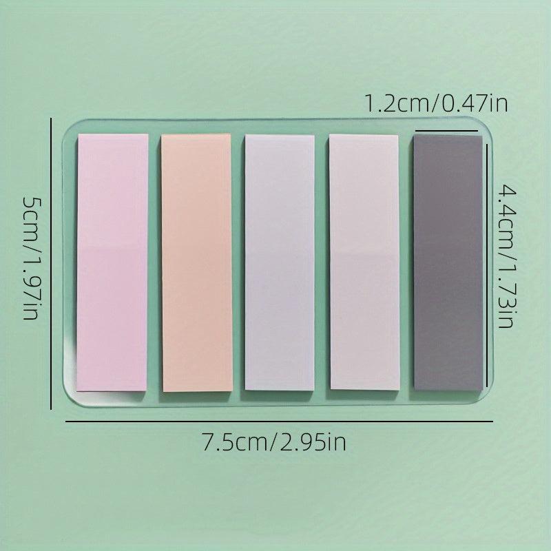 100pcs Transparent Sticky Notes Colorful Creative PET Memo Pad Translucent