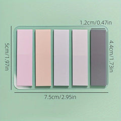 100pcs Transparent Sticky Notes Colorful Creative PET Memo Pad Translucent
