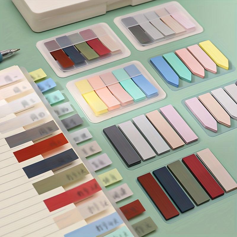 100pcs Transparent Sticky Notes Colorful Creative PET Memo Pad Translucent