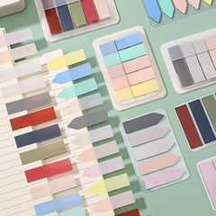 100pcs Transparent Sticky Notes Colorful Creative PET Memo Pad Translucent