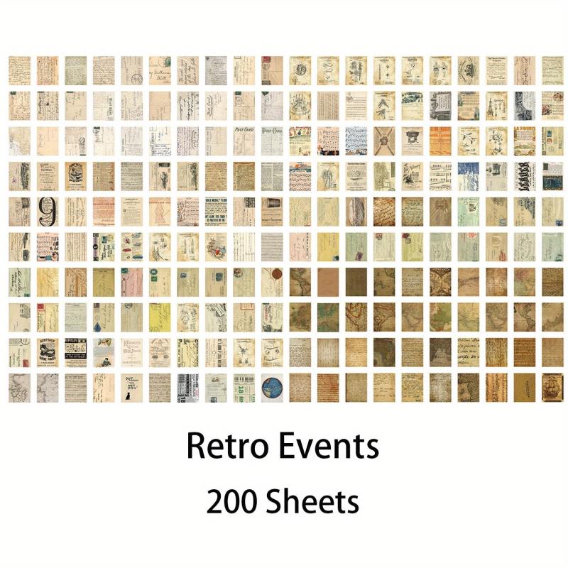 200 Sheets Non-Repeating Craft Paper