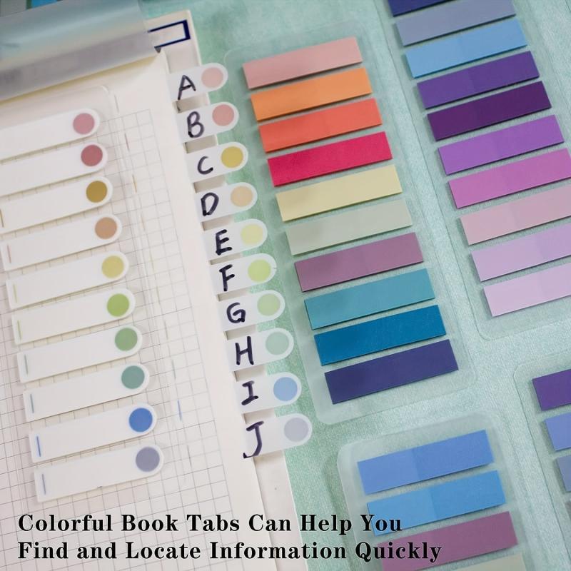 3600pcs Morandi Sticky Page Tabs For Annotating - Transparent Index Tabs